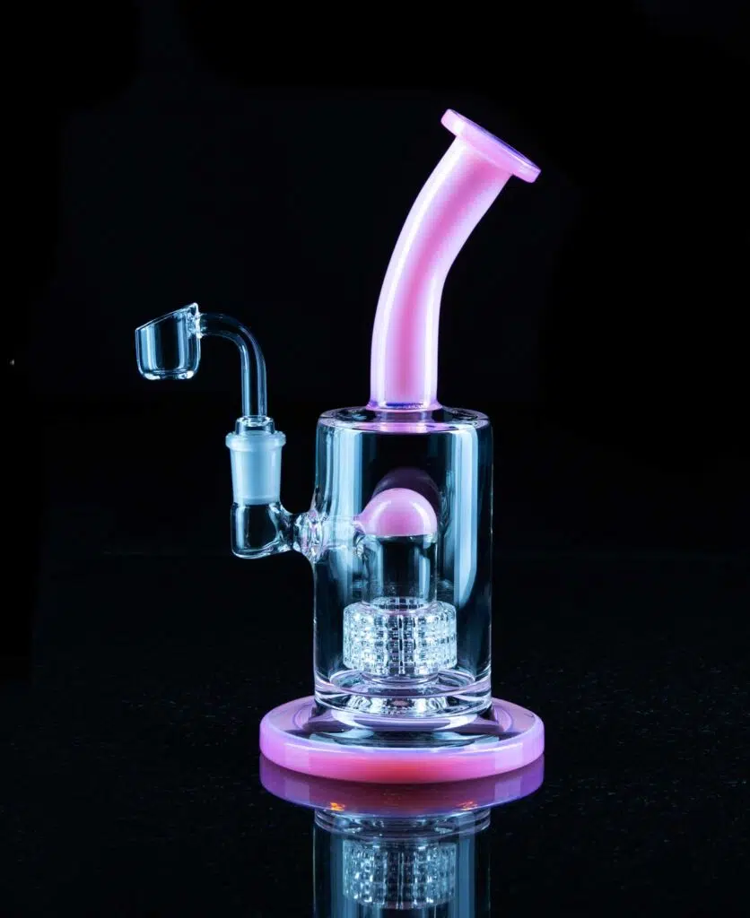 Pink Dab Rig With Matrix Perc Stoners Rotation