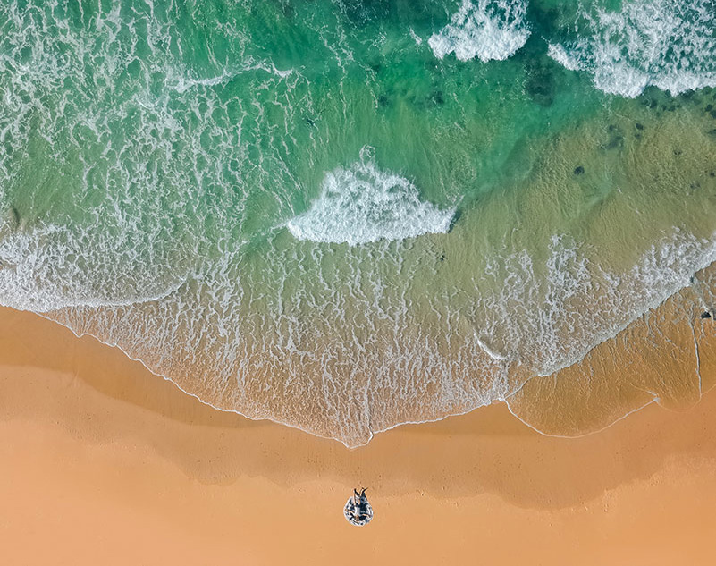 beach drone photo