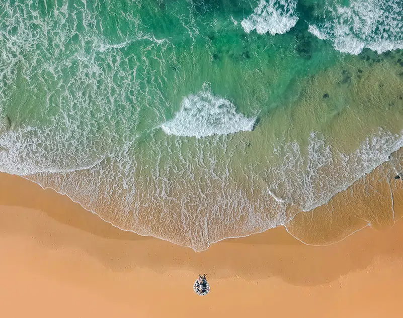 beach drone photo