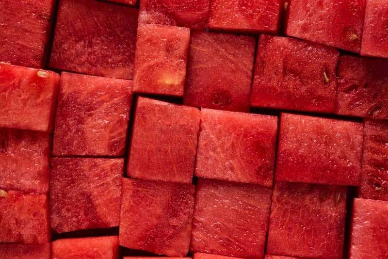  watermelon cubes