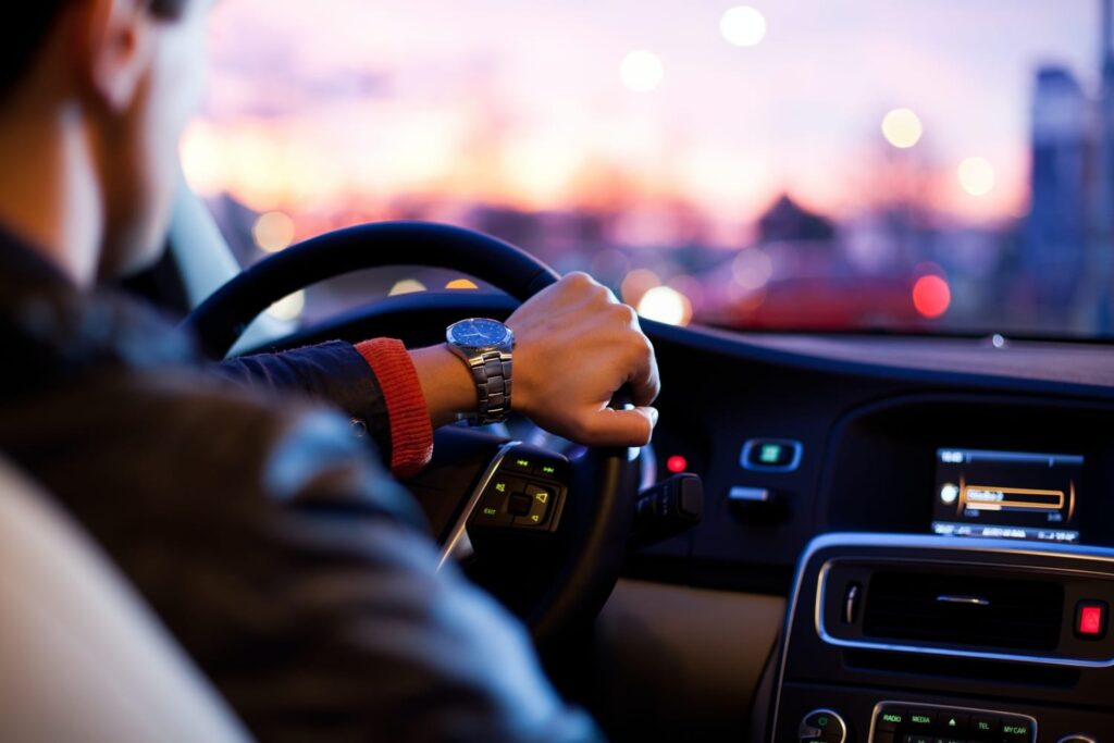 picture of a man driving