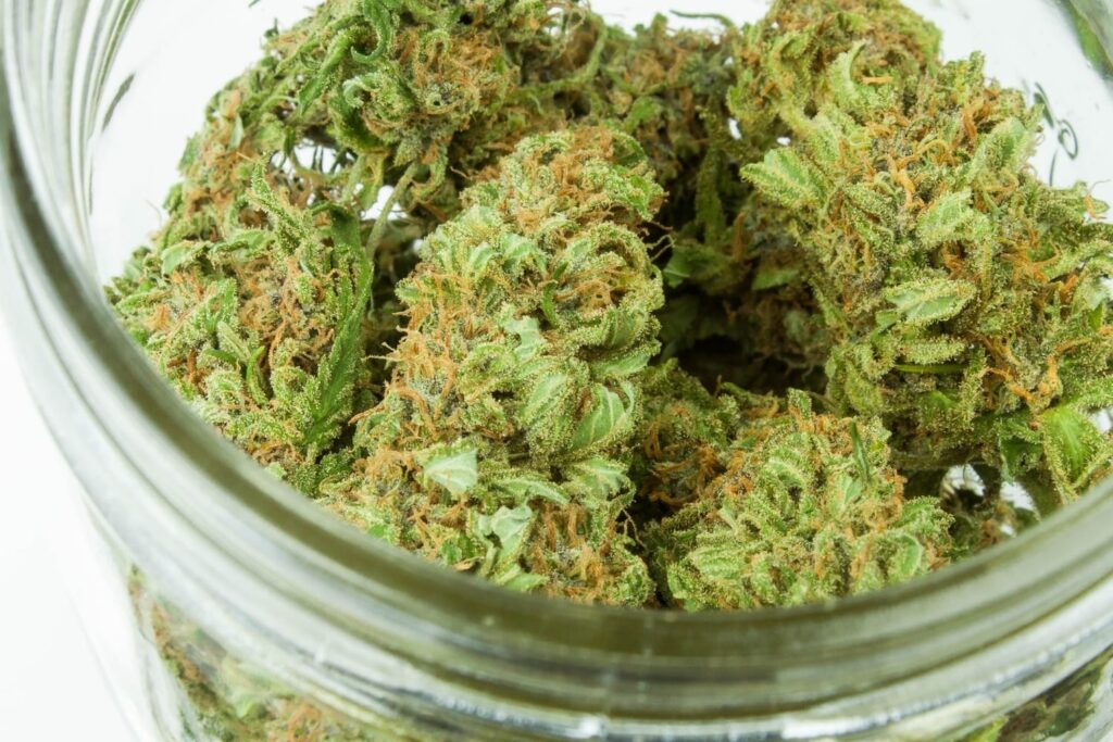 marijuana in jar