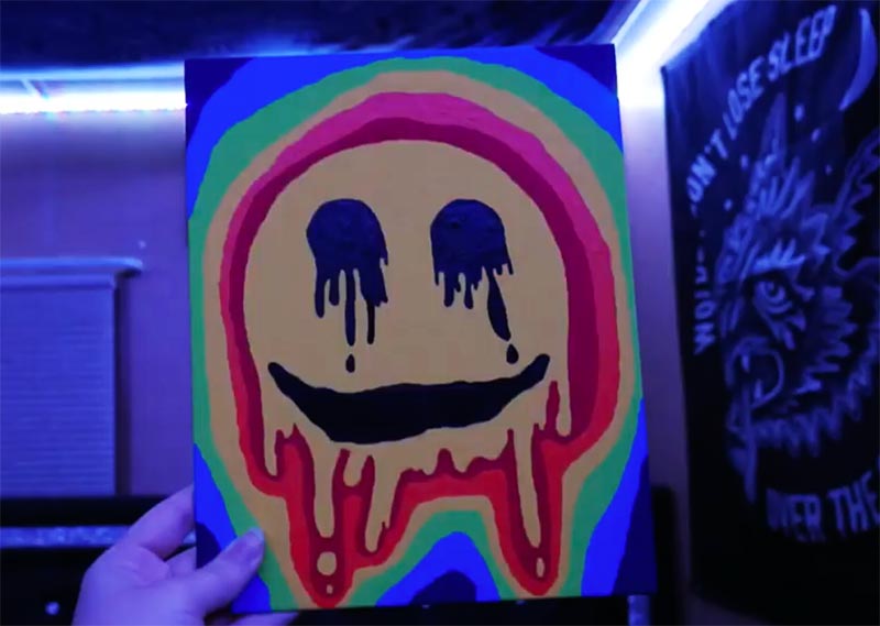 trippy smiley face painting tutorials