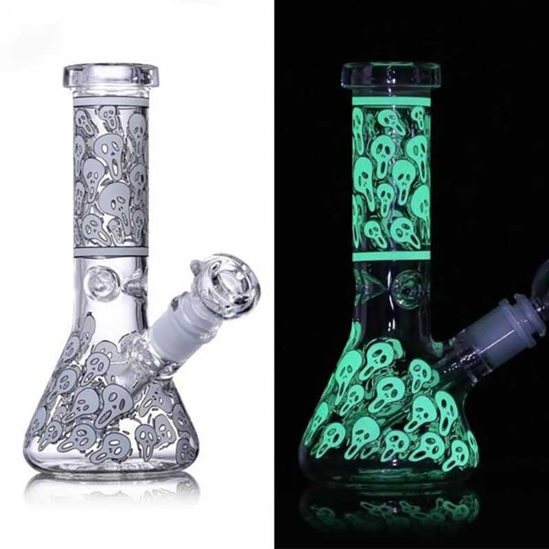 glow in the dark skull bong