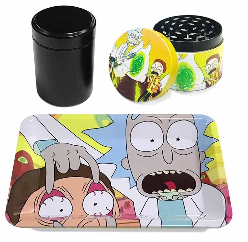 RICK & MORTY x THE SIMPSONS METAL ROLLING TRAYS Small Or Medium 