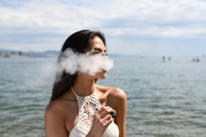 woman vaping