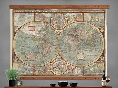 wall map tapestry