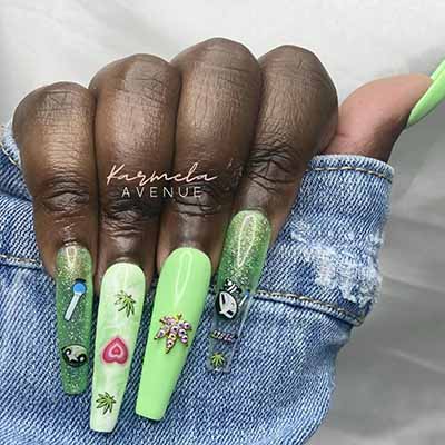 power puff girls 420 nails