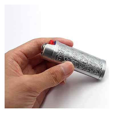 floral metal lighter sleeve