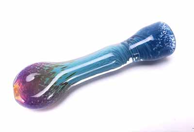 Purple Glass Chillum Pipe