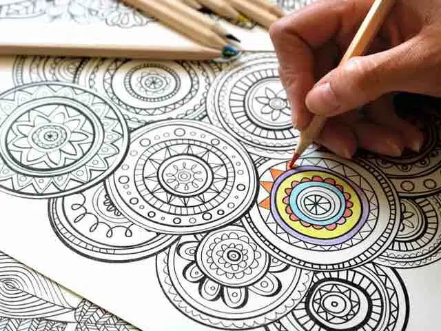 trippy mandala drawing