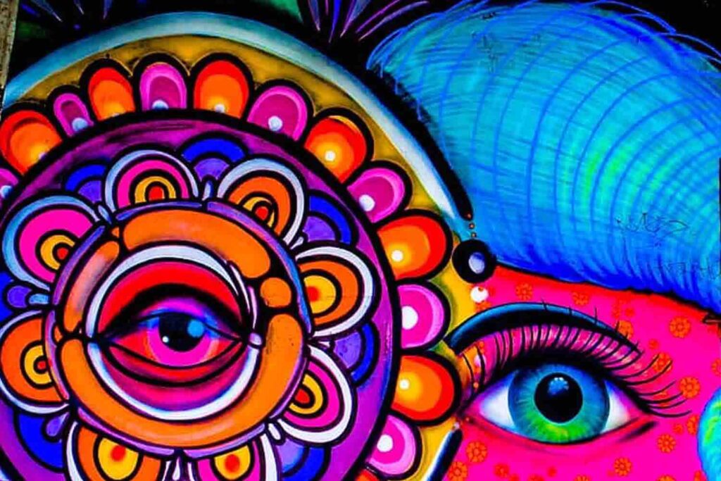 trippy colorful paintings of eyes
