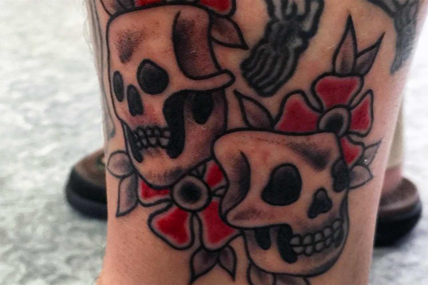 laugh now cry later tattoo skulls