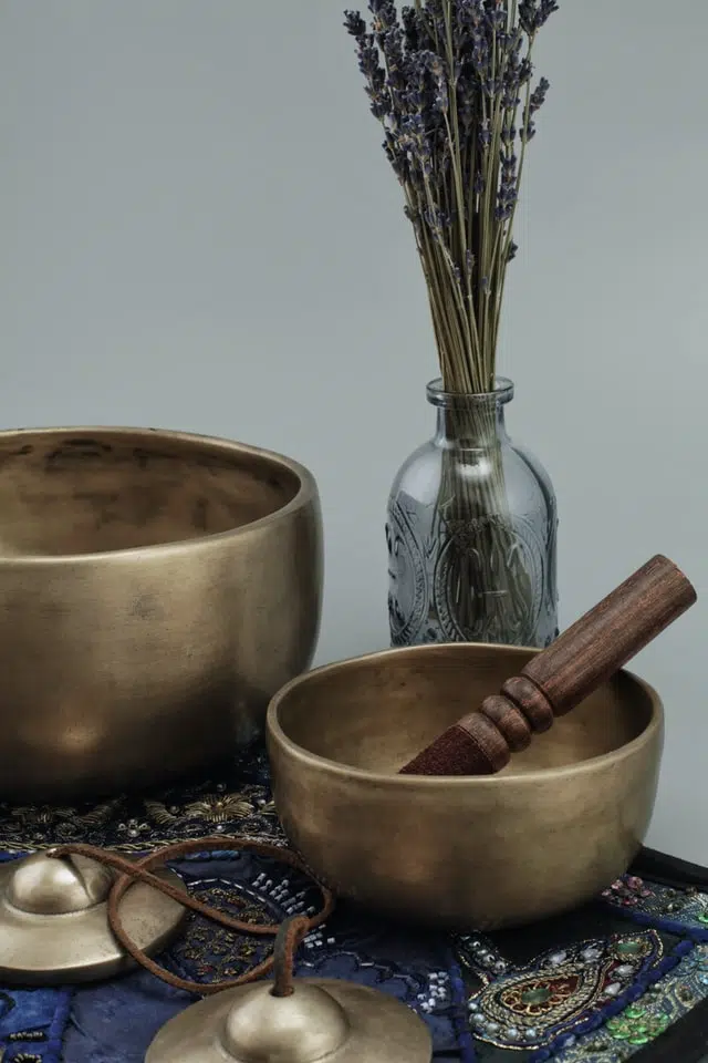 Tibetan singing bowls for cleansing a space