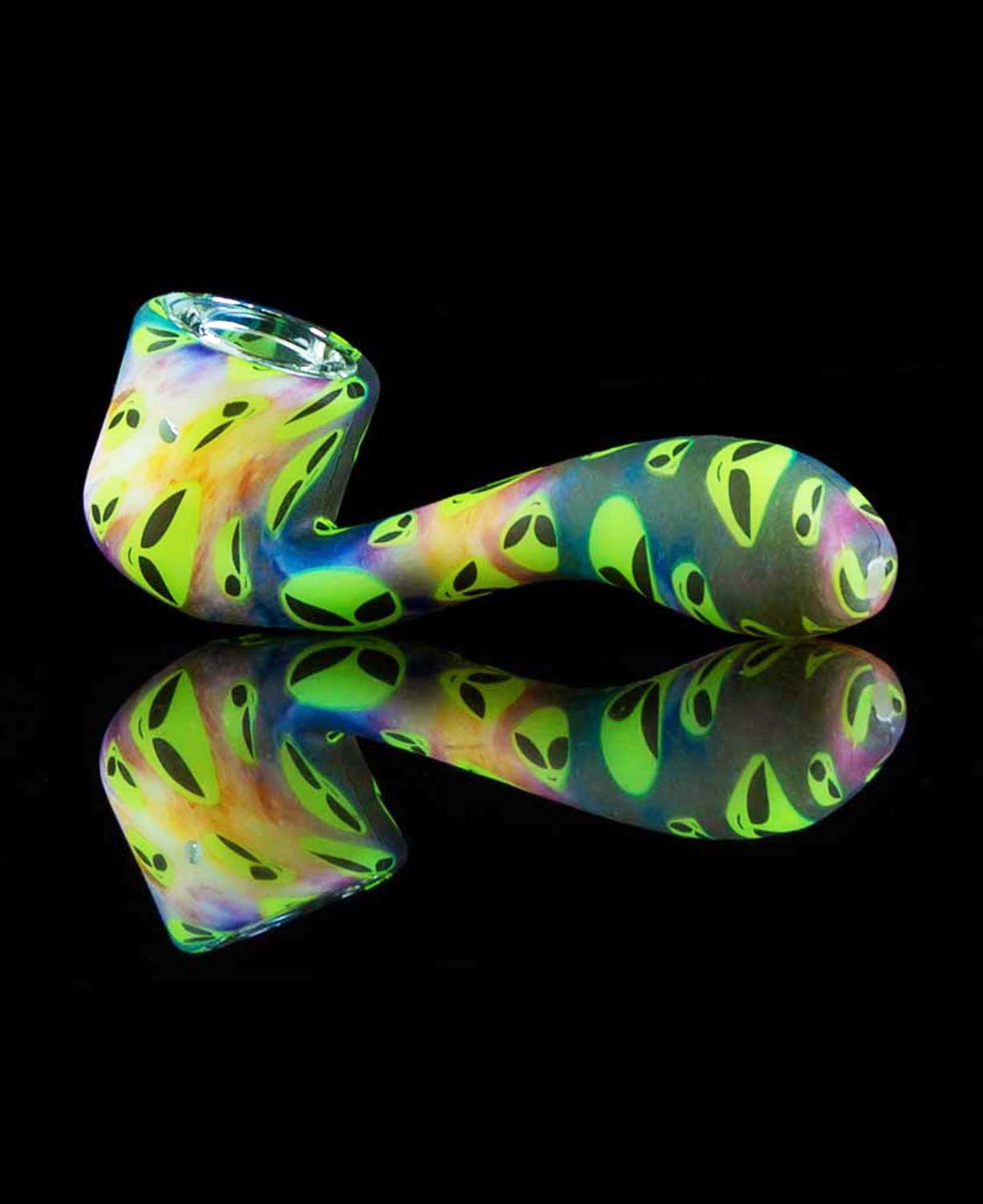 alien silicone pipe with glass bowl