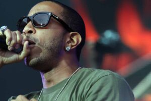 closeup of ludacris singing on stage at supafest show in sydney australia