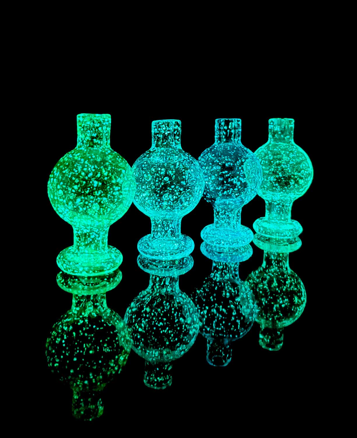 Luminous Glass Accessory Green Bubble Cap OD 26mm 