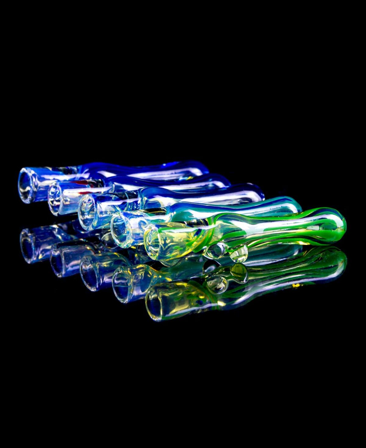glass chillums with marble stands