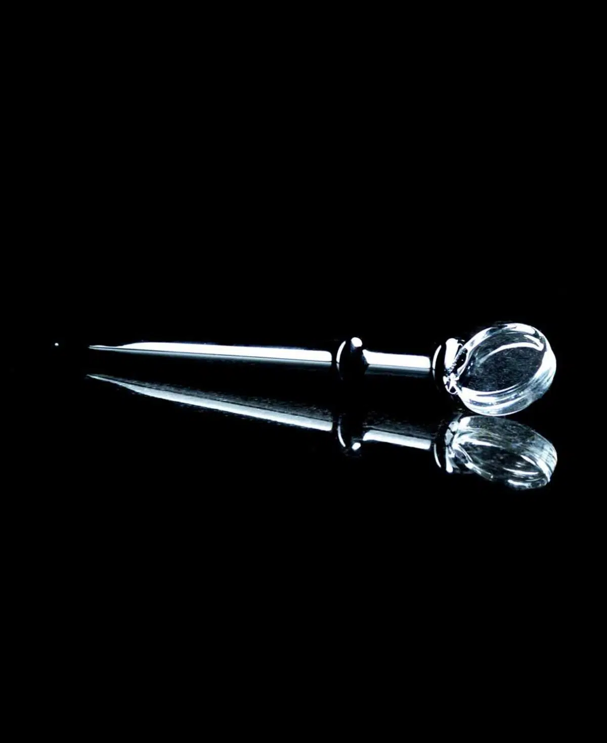 glass dab tool with round top