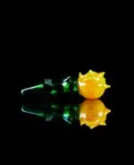 glass rose pipe in yellow