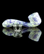 glow in the dark silicone pipe with glass bowl