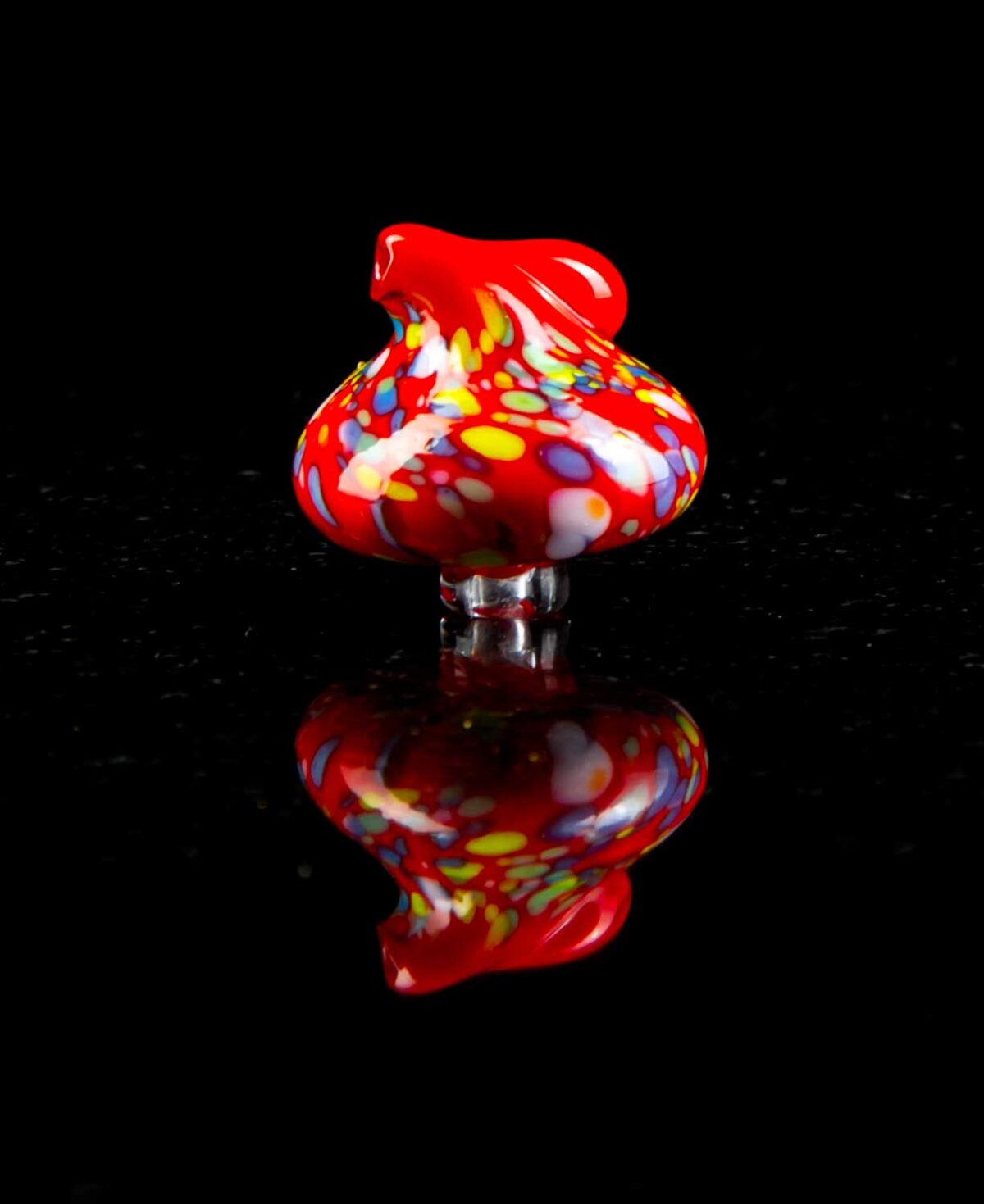 heady carb cap with paint pattern