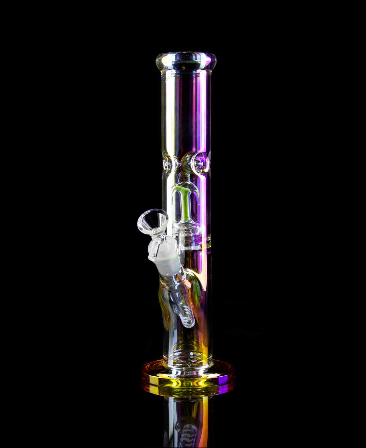 iridescent bong with glowing anchor