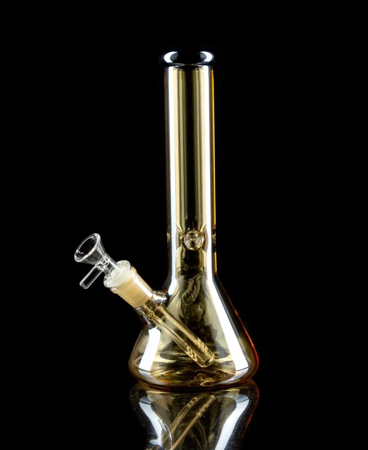 iridescent bong with champagne finish