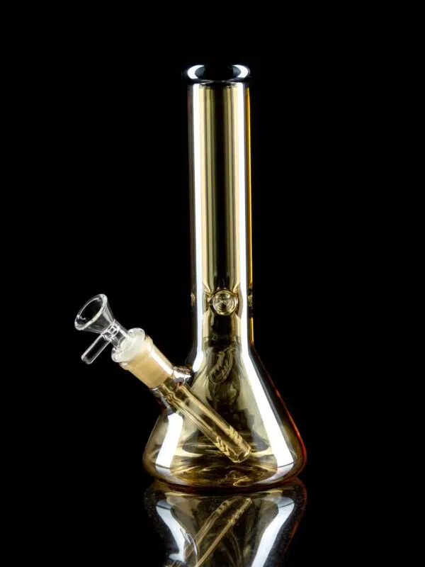 iridescent bong with champagne finish