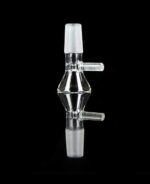 male 14mm bowl piece with stick handle on black table