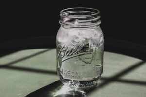 mason jar filled with water