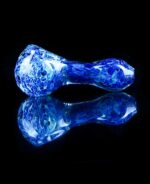ocean blue glass pipe in spoon shape