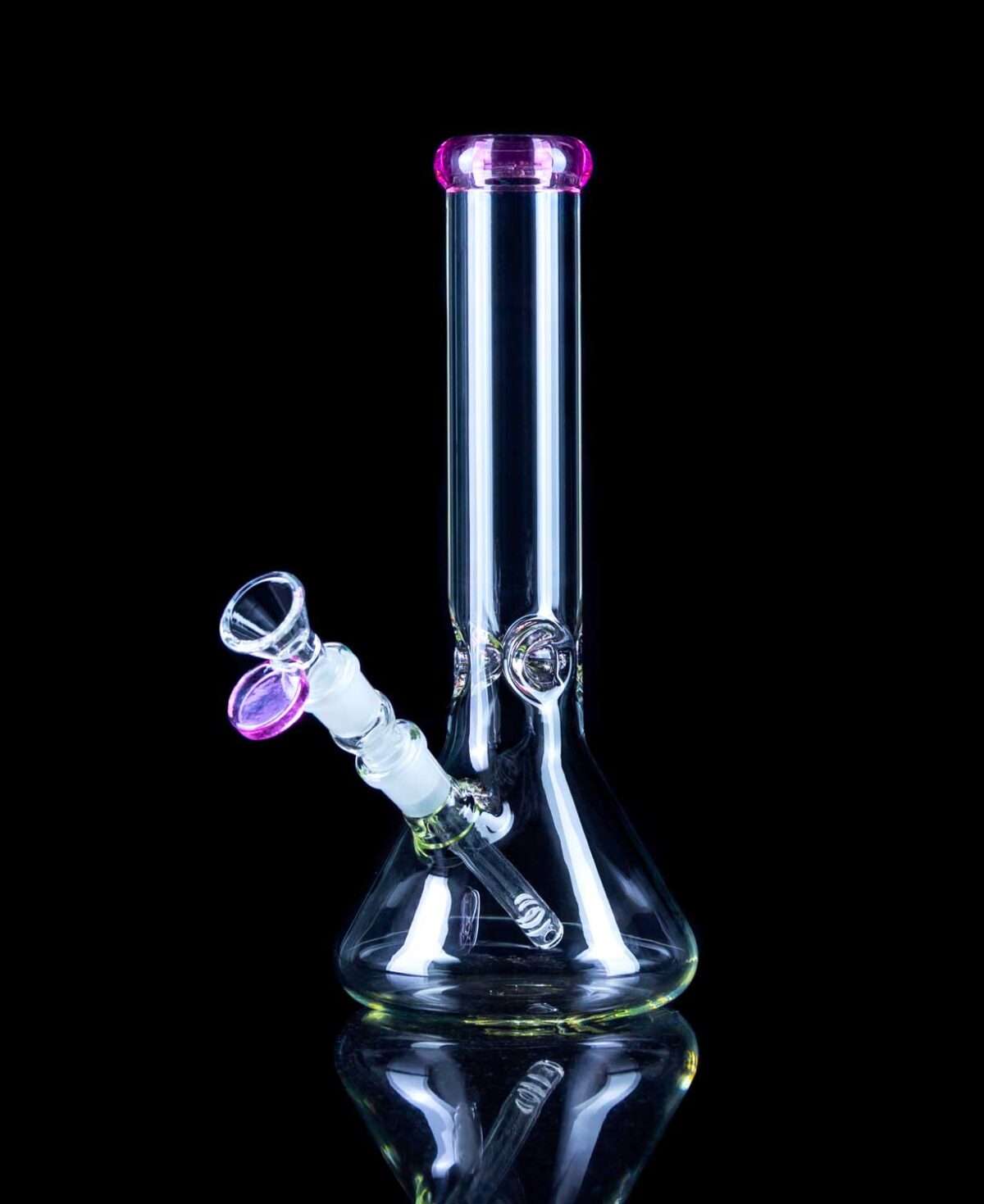 pink bong with ice catcher