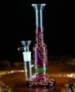 honeycomb percolator bong with gold lace detailing