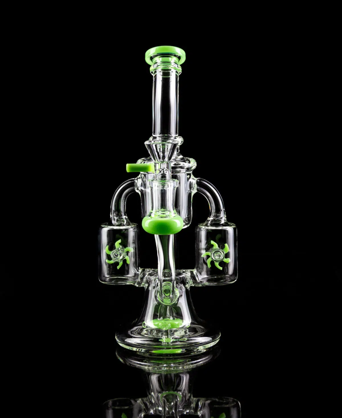 recycler bong with two propeller percolators