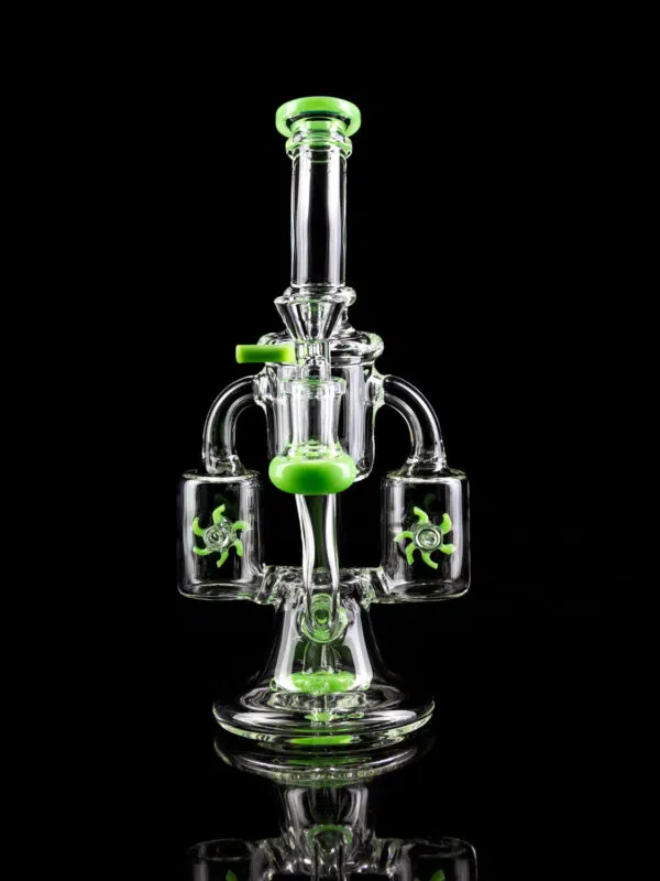recycler bong with two propeller percolators
