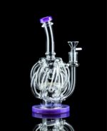 purple bong with 12 recycler arms