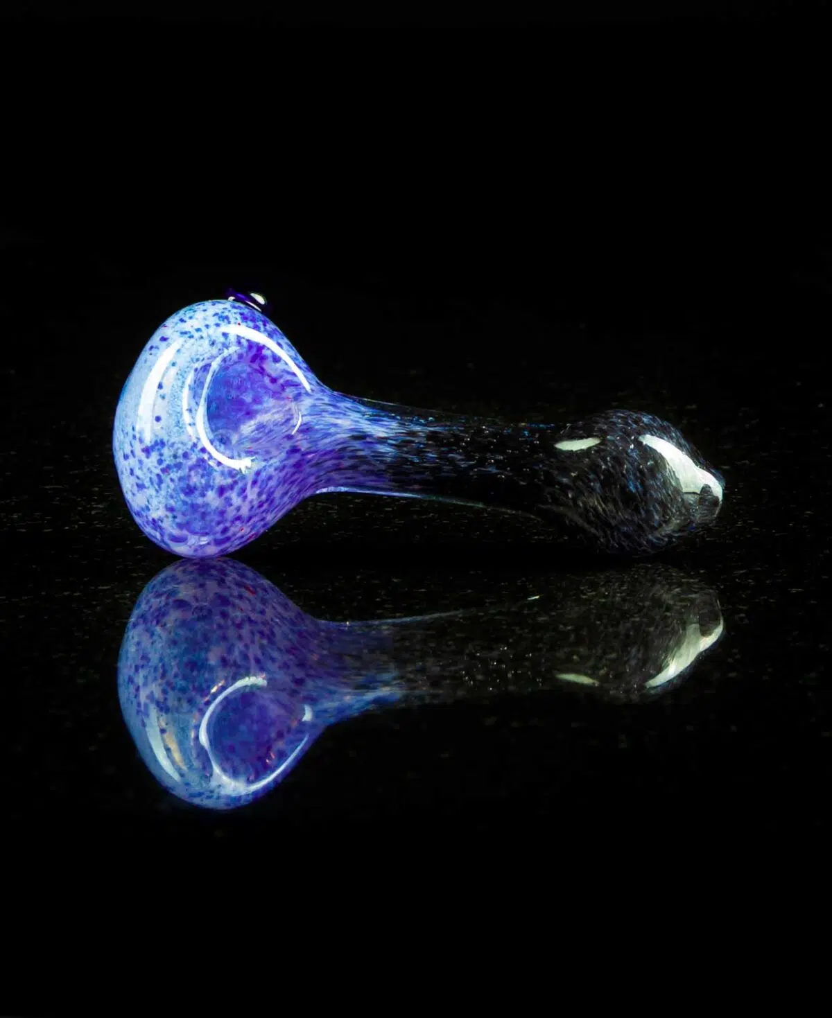 purple glass pipe with classic spoon shape