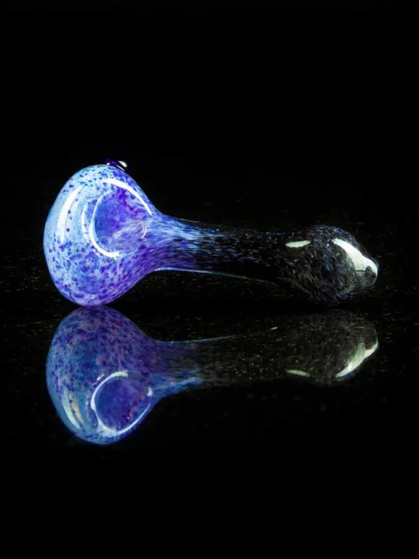 purple glass pipe with classic spoon shape
