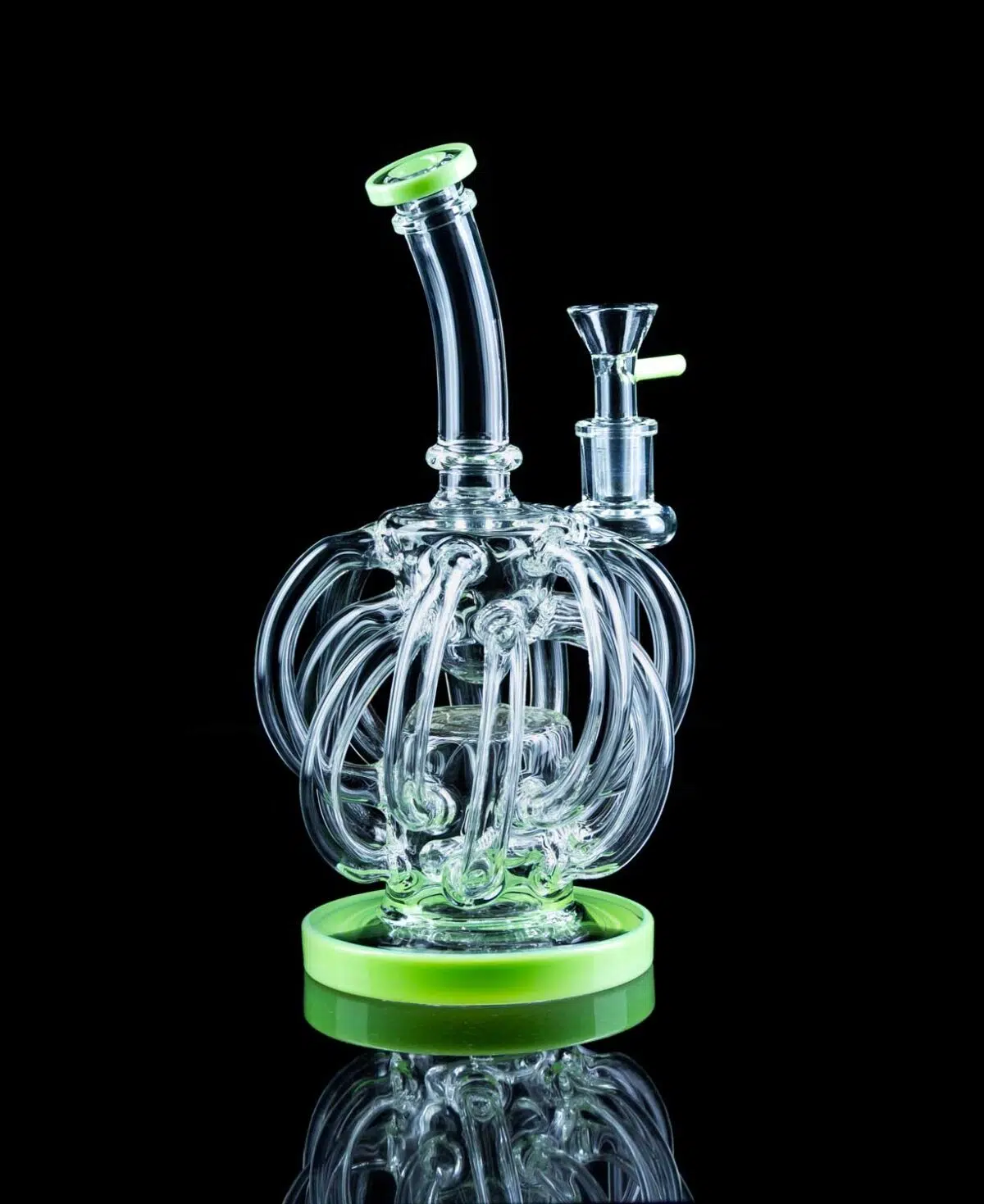 recycler bongs made from borosilicate glass with multiple arms