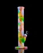 silicone bong with colorful paint print