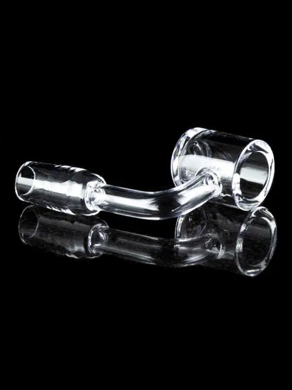 14mm male quartz banger with flat top on black table