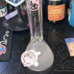 hello kitty bong with smoke in it