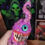 monster bong with fangs and cyclops eye