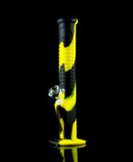 big silicone bong with yellow and black coloring