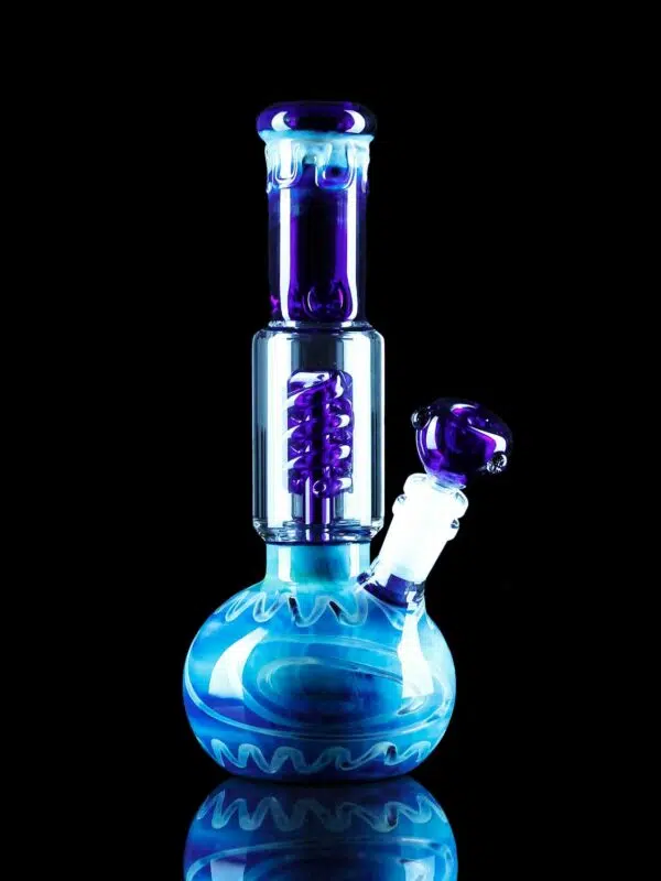 blue bong with coil percolator