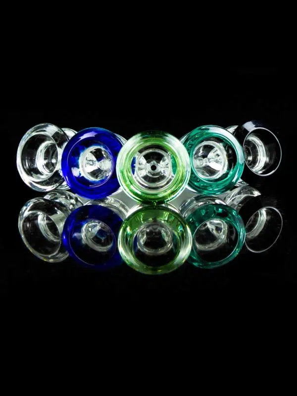 bong bowls with color tip on black table