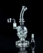 fab egg dab rig with banger bowl and dab container