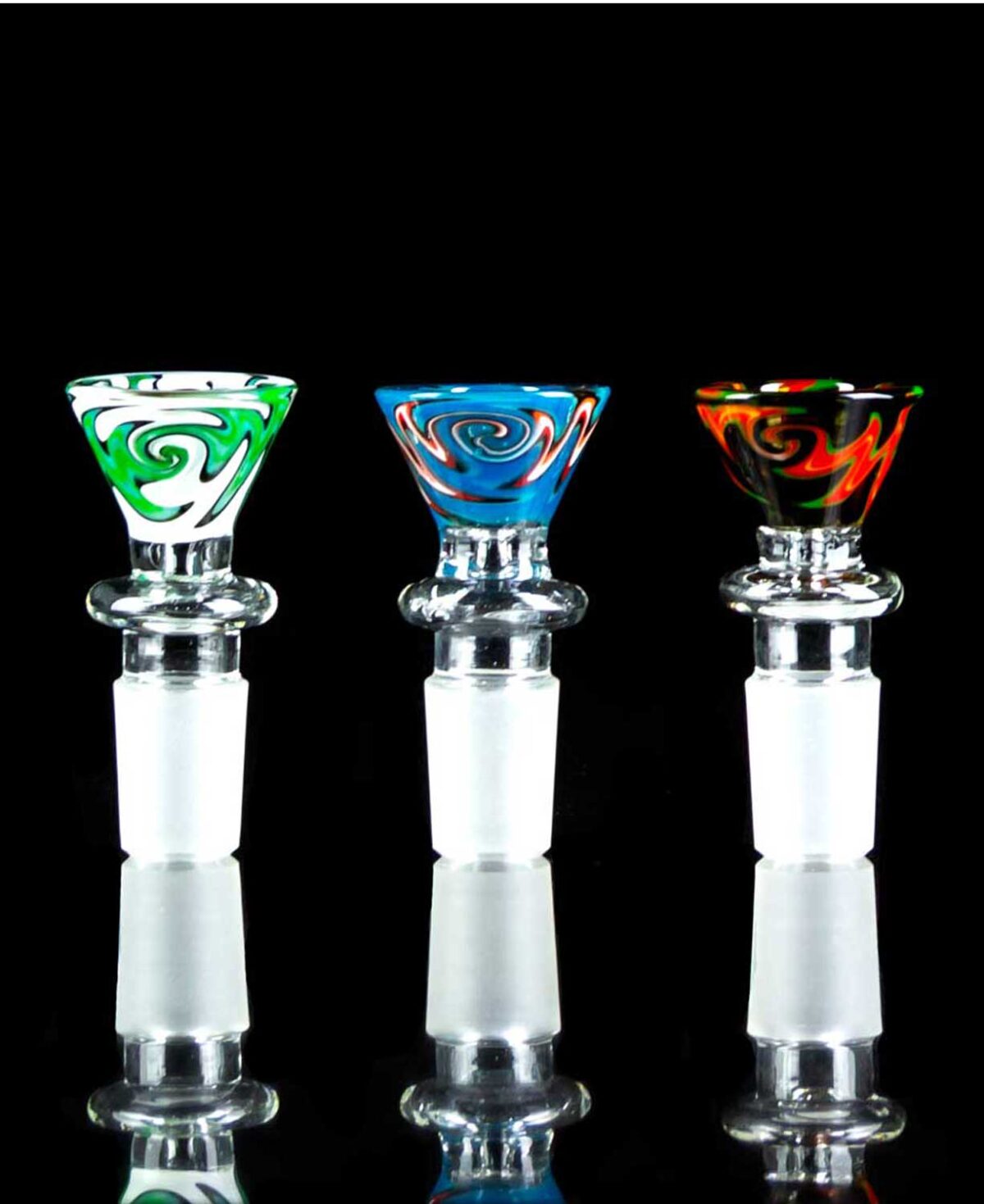 glass bong bowls with swirl design