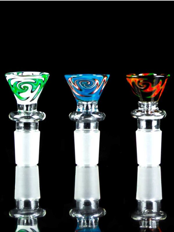 glass bong bowls with swirl design